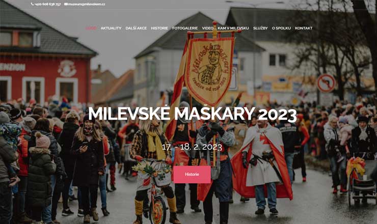 web MILEVSKÉ MAŠKARY